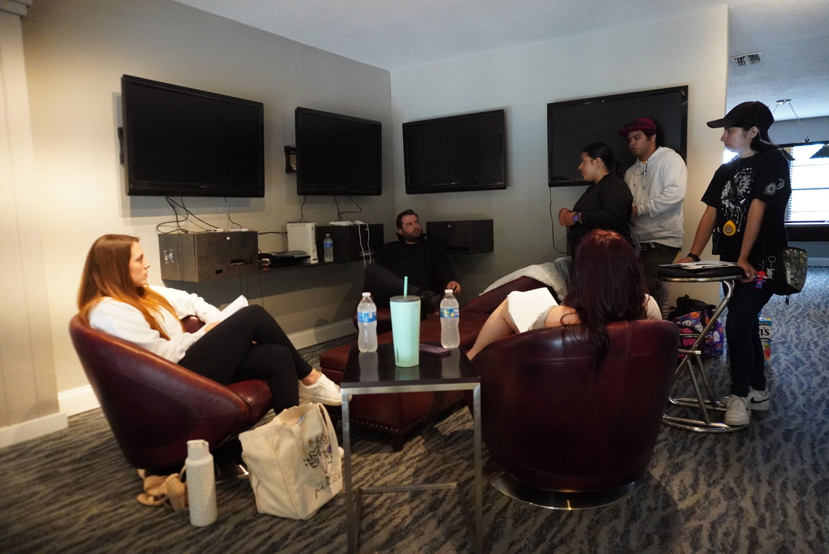 The Carvers behind the scenes