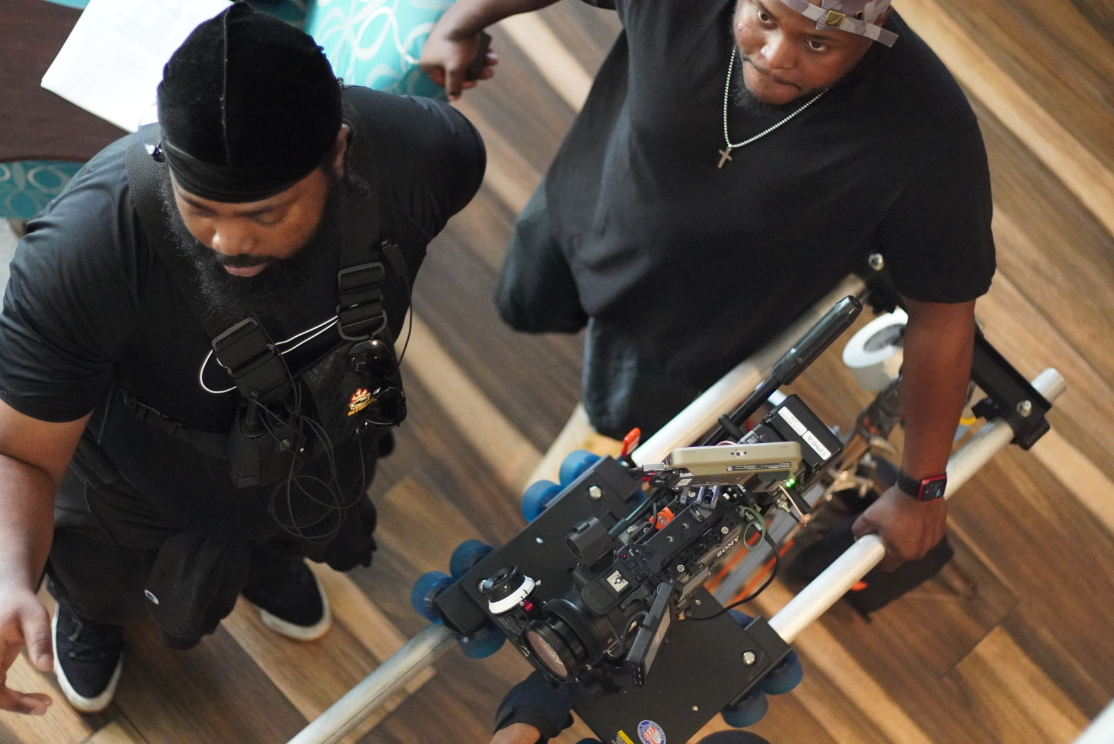 The Carvers behind the scenes