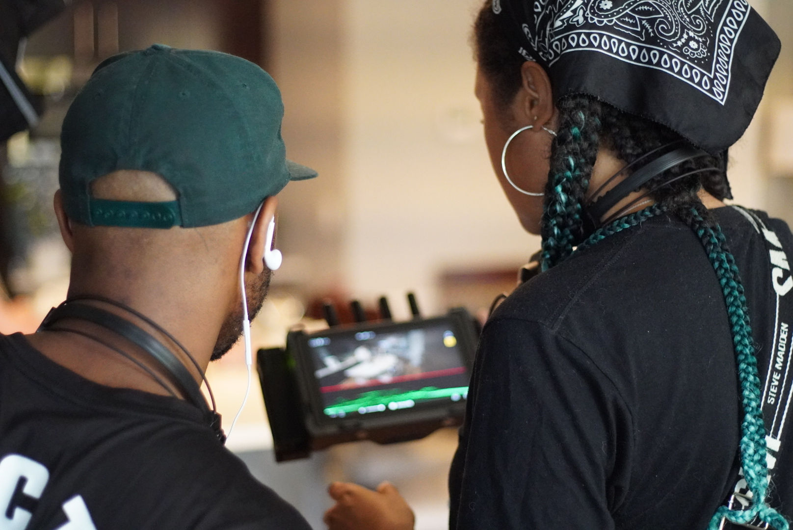 The Carvers behind the scenes